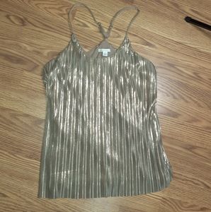 BOGO FREE❣gold shimmer camisole shirt Small